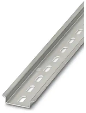 Phoenix cDIN rail with holes, NS35/7.5, 2 meters, accepts cut length terminal block
