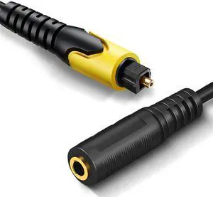 192KHz DAC Optical to 3.5mm Converter, Optical Audio to AUX Adapter, One Way From SPDIF to Female 3.5mm Cable Transmit TV Audio to AUX Speaker Headphone, USB Cable Must Be Powered When in Use
