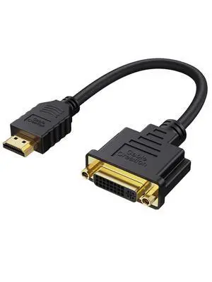 CableCreation HDMI to DVI Short Cable 0.5ft, Bi-Directional DVI-I (24+5) Female to HDMI Male Adapter 1080P DVI to HDMI Converter Compatible with Xbox, PC, TV Box, PS5, Blue-ray, Switch