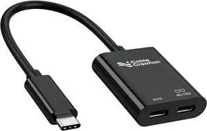 CableCreation USB C to AR Glasses and Charging Adapter,Charge and Play,4K@60Hz/1080P@120Hz,100W Fast Charging Compatible with Steam Deck/ROG Ally/Phone15/16/Viture/Rokid/Xreal AR Glasses