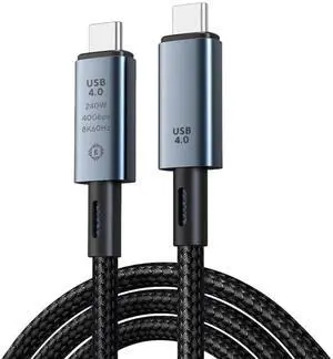 [240W 40Gbps] USB C Cable Compatible with Thunderbolt 4 Cable 3ft, USB Type C Display Cable 8K 60Hz for Thunderbolt 3 Cable, Fast Charger USB C to C Cable, USBC to USBC Cable Charger Fast Charging