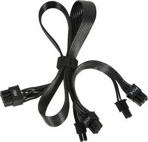 PCIE Cable for Corsair, 65CM 8 Pin to Dual 6+2 Pin PCIE Power Cable for Thermaltake, Male to Male GPU Cable for ARESGAME Modular Power Supply (65cm+15cm)
