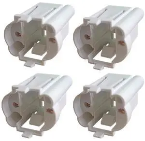 4-PCS G23 GX23 Lamp Holder 2 Pin H Tube Energy-Saving LED Horizontal Plug in Lamp Socket G23 Two Needle Plug Light Base