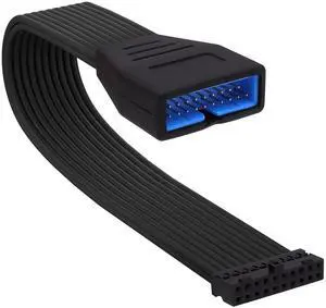 USB 3.0 Header Extension Cable Motherboard 19/20 Pin Male to Female Internal Extension Cable USB 3.0 19Pin 20 Pin Extender Adapter for Solving Motherboards Blocked by Graphics Card -15cm