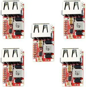 5pcs 5V 3A USB Charger Module Compatible with Most Smartphones 97.5% High Conversion Efficiency DC-DC Step-Down