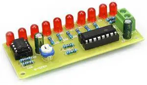 NE555+CD4017 LED Chaser LED Running Light Flow light kit Capacitor Oscillator Clock Siganal Electronic Production DIY kits