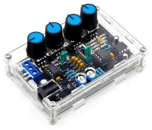 ICL8038 Low-Frequency Signal Generator DIY kit Sine/Triangle/Square/Compatible withward/Reverse Output 5Hz~400KHz Adjustable Frequency with Acrylic Case