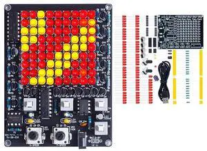 LED Chaser Kit Soldering Practice Kit PCB Board Red Light LED DIY Kit for Classrooms or Gifts to Those New to Soldering and Circuits
