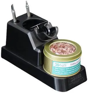 Soldering Iron Stand Solder Holder, Suitable for 500 high temperature Solder Iron Station Kit Includes Spare Tip Slot, Solder Dross Cleaning Stand and Cleaner with Built-in Rosin
