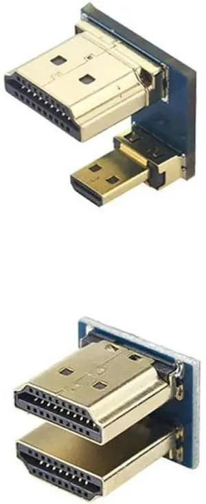 2pcs HDMI Adapter Compatible with Touch Screen Module to Raspberry Pi 3B/4B, HDMI to HDMI, Micro HDMI to HDMI Adapter Module