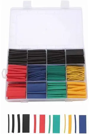 560pcs Heat Shrink Tube Assortment Electrical Wire Cable Wrap Assortment Electric Insulation Heat Shrinking Tube Kit with Box