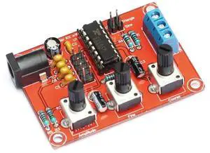 XR2206 Signal Generator DIY Kit Sine/Triangle/Square Output 1Hz-1MHz Adjustable Frequency High Precision Function Signal Generator with Acrylic Case