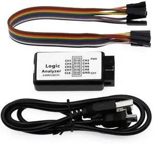 USB Logic Analyzer ARMFPGA Debugging Tool 24MHz Sampling 8 Channels with USB Cable USB Logic Analyzer ARMFPGA Debugging Tool 24MHz Sampling 8 Channels with USB Cable