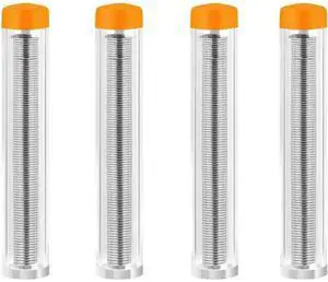 4 Pack Rosin Core Solder Pocket Tube Solder Wire Tin Lead 0.8mm Net weight 0.43oz for Electronics, Circuit Boards