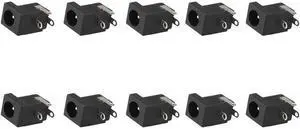 10pcs 3pin DC Power Connector PCB Mount Female Plug Jack 5.5mm*2.1mm Barrel Connectors