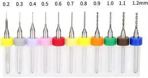 10pcs 0.2-1.2mm PCB Drill Bits Set Tungsten steel for Print Circuit Board