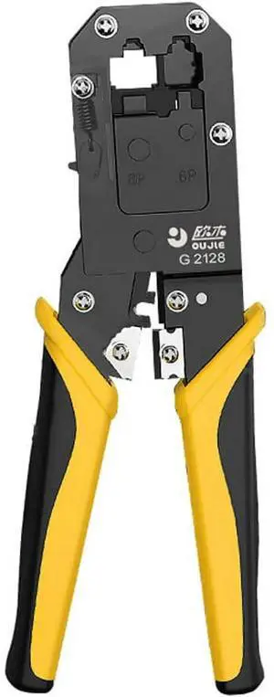 RJ45 Crimping Pliers Pass through Matters Modular RJ45 Crimp Tool 4P/6P/8P Multifunctional Network Cable Crimping Pliers for RJ45 Cat5