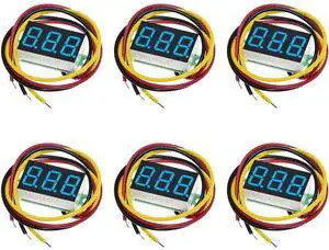 6pcs 0.36'' 3-Digit 7-Segment Display Voltmeter Three-Wire DC 0V-32V 3-Digit LED Display LED Digital Tube