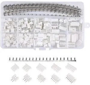 460pcs JST Connector Kit with 2.54mm Female Terminals Connector JST-XH 2P/3P/4P/5P/6P Female Housing Connector and Male Pin Connectors 460pcs JST Connector Kit with 2.54mm Female Terminals Connector JST-XH 2P/3P/4P/5P/6P Female Housing Connector and Male Pin Connectors