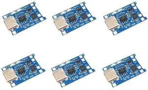 6pcs TP4056 Type-C USB 5V 1A Lithium Battery Charger Module Charging Board with Dual Protection Functions
