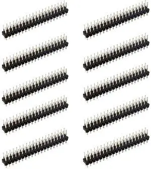 10pcs Double Row Straight Connector Pin Header  2x20 pin Compatible with Raspberry Pi Zero GPIO