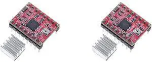 2pcs Reprap Stepper Driver Stepper Motor Driver A4988 with Heat Sink