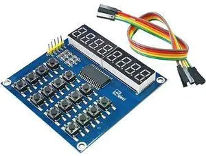 TM1638 8 Bits Optoelectronic Displays LED Digital Tube Module Keyboard Scan and Display LED Segment Displays Common Anode
