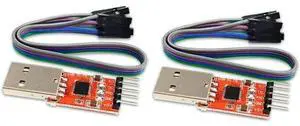 2pcs CP2102 Module USB to TTL USB to Serial Port Module UART STC Downloader with Jumper Wires 2pcs CP2102 Module USB to TTL USB to Serial Port Module UART STC Downloader with Jumper Wires