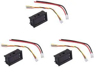 3 pcs 0.28'' DC LED Display Voltmeter & Ammeter DC0-100V 10A LED Dual Display Digital Voltage and Current Meter