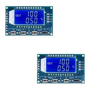 2pcs Signal Generator Module LCD Display 1Hz-150KHz PWM Pulse Frequency Adjustable Duty Cycle Square Wave 2pcs Signal Generator Module LCD Display 1Hz-150KHz PWM Pulse Frequency Adjustable Duty Cycle Square Wave