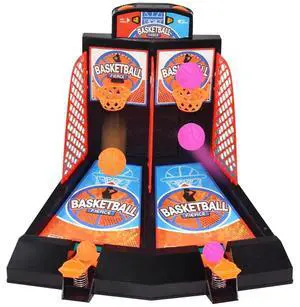 2-Player Desktop Basketball Game Finger-Controlled Mini Basketball Court, Fun Tabletop Sports Game for Home and Office