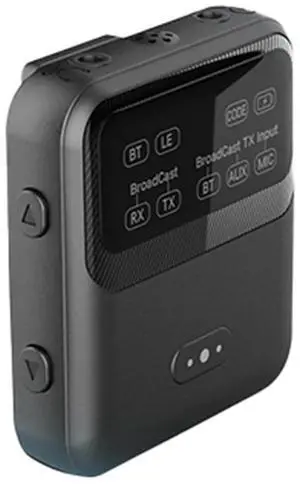 Bluetooth 5.4 Audio Receiver Transmitter -LL/HD/AD LC3 Auracast LE Audio Adapter Wireless Stereo Music with Mic