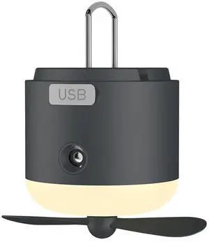 Mini USB Camping Fan Chargeable Operated Remote Control Portable LED Light Tent Hanging Ceiling Fan for Home Outdoor
