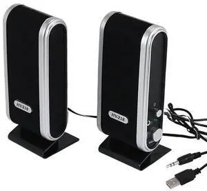 NEW 120W USB Power Desktop Computer Notebook Audio Speaker 3.5mm Earphone Jack,1 x 120W USB Power Computer Speakers,Black