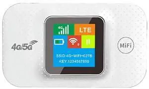4G/5G Mobile Hotspot WIFI Router 4G LTE Router Repeater Pocket Modem with Sim Card Slot Wide Coverage Asian Version,1 * Router,White