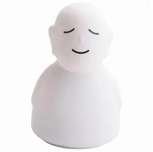 Breathing Buddha Guided Visual Meditation Tool Slow Your Breathing Calm Your Mind for Stress & Anxiety Relief Yoga Lamp,1 x breathing light,White