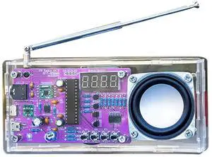 DIY FM Radio Kit Electronic Digital Tube Display Radio Single Chip Computer Learning Assembly Parts 87.5MHz-108MHZ,1 x DIY FM radio kit,Photo Color DIY FM Radio Kit Electronic Digital Tube Display Radio Single Chip Computer Learning Assembly Parts 87.5MHz-108MHZ,1 x DIY FM radio kit,Photo Color