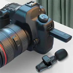 K35 Pro Wireless Microphone Lavalier Noise Reduction 3.5mm AUX for Megaphones Amplifier Camera Computer Mobile Phone,1 x Wireless Microphone,Black