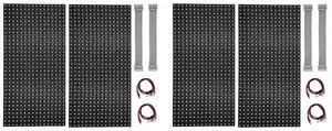 4Pcs P10 Full Color Outdoor LED Module HUB75 SMD3535 32x16 Pixels LED Display Panel 320x160mm 1/4S Driver,4 x LED Display Unit Board 4 cord 4 x cable,Black
