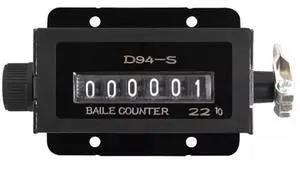 Mini Digital Counter 0-99999 6Digit Number Hand Tally Click Timer Mechanical Resettable Manual Pull Stroke Counter D94-S,1 * Mini Digital Counter