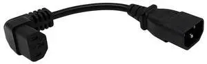 IEC 320 90 Degree C13 3 Pin Female to C14 3 Pin Male PDU Power Supply Extension Cord for Computer LED HDTV Monitor and Scanner,1 x Power Supply Extension Cord,black IEC 320 90 Degree C13 3 Pin Female to C14 3 Pin Male PDU Power Supply Extension Cord for Computer LED HDTV Monitor and Scanner,1 x Power Supply Extension Cord,black