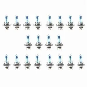 20 Lamps Bulbs Car Headlights H4 White Light 100W 12V,20 x Bulb H4,White