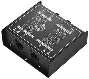 Premium Direct Injection Molded Audio Box - Passive DI Unit Canceller with Input Pad for Guitar and Connections,1 x Injection Molded Audio Box,Black