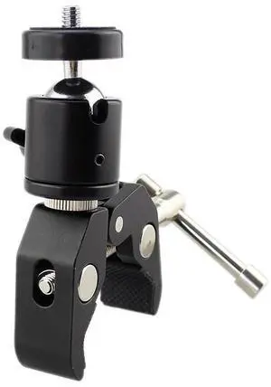 DSLR Ball Head Shoe Mount Camera Ball Mount Clamp  -20 Tripod Head Hot Shoe Adapter and Cool Super Clamp,1*Camera Ball Mount,Black