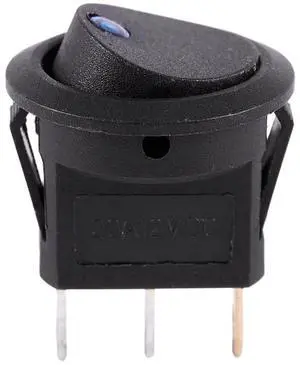 12V LED Inverter Rocking Rocker Switch ROUND SPST ON-OFF for BOAT Car Blue,1 x car boat Rocker Switch,blue