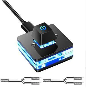 Desktop Computer Power Button with Extension Cable and LED Light, Long Desk PC Switching Cable for Easy Start Desktop Computer Power Button with Extension Cable and LED Light, Long Desk PC Switching Cable for Easy Start