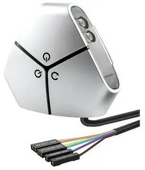 Computer Desktop Switch PC Power on/Restart Button Dual USB External Extension Power Cable on/Off Button for Office B