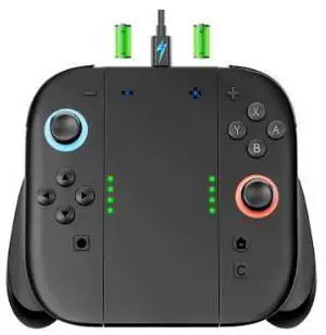 Switch 2 Joy Con Charging Controller - Fast USB-C charging, LED indicator light, ergonomic comfortable controller, suitable for Switch 2, durable gaming accessories