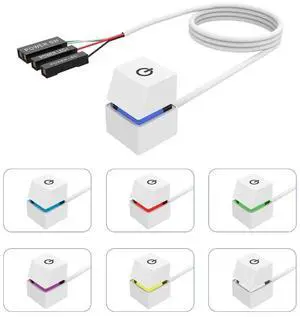 LED Desktop Computer Power Switch External Remote Start PC Motherboard Power