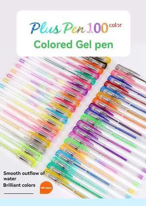 100/5Pcs Gel Pen Set 100 Colored Gel Pens for Coloring Books
